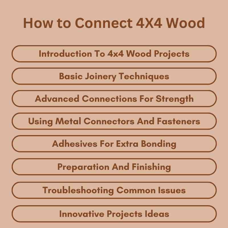 How to Connect 4X4 Wood