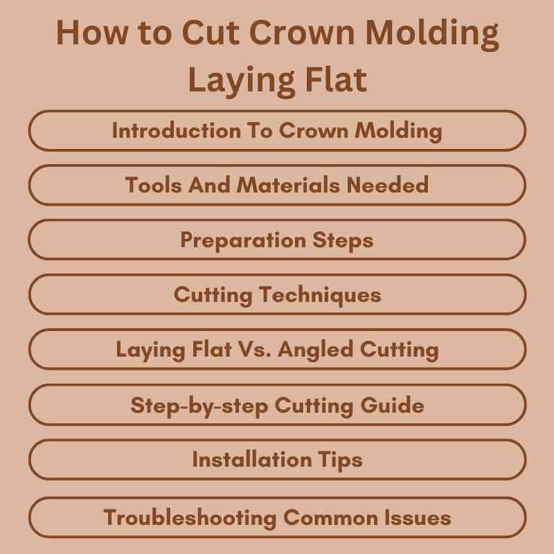 How to Cut Crown Molding Laying Flat