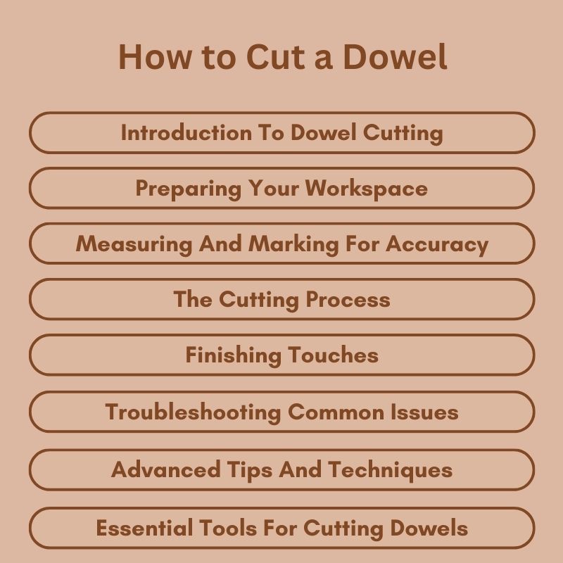 How to Cut a Dowel