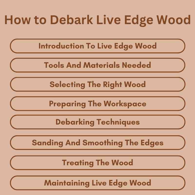 How to Debark Live Edge Wood