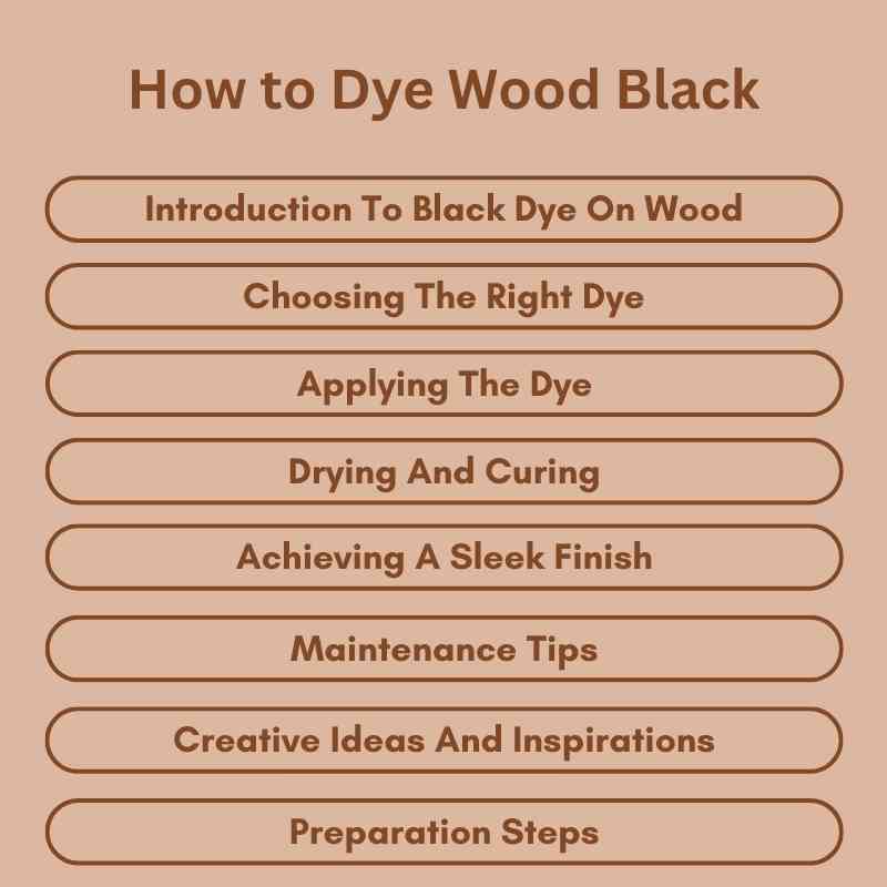 How to Dye Wood Black