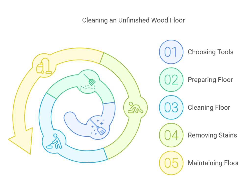 How to Effortlessly Clean an Unfinished Wood Floor