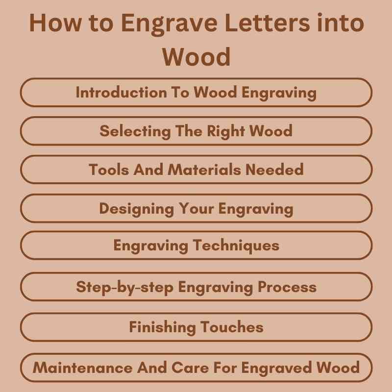 How to Engrave Letters into Wood