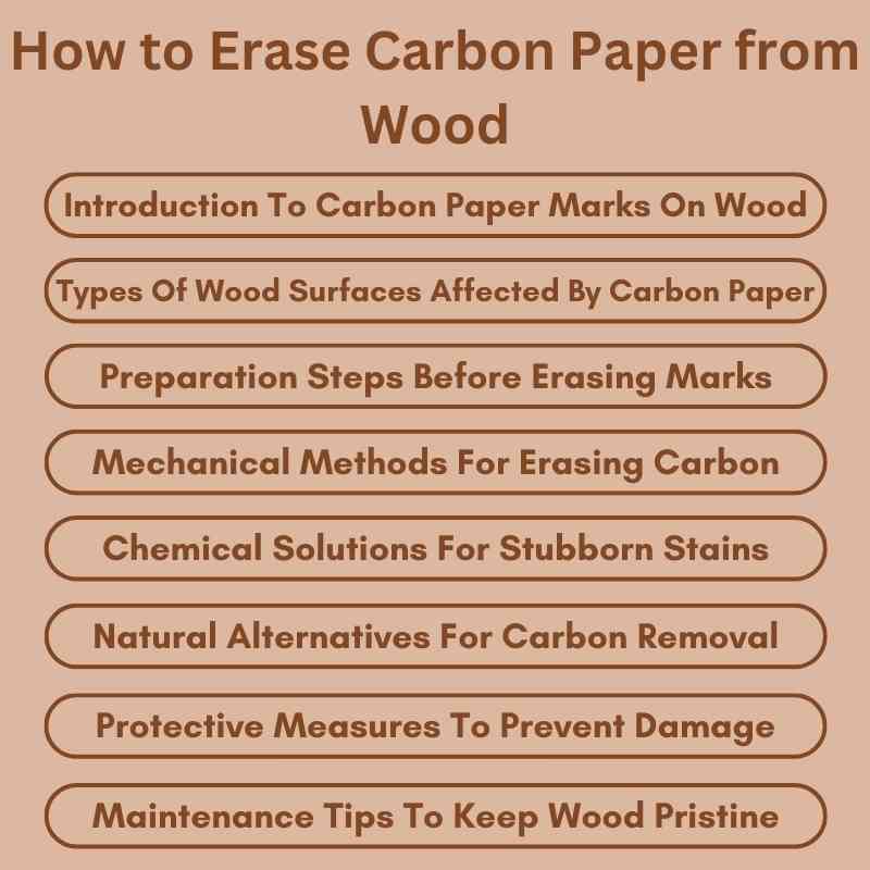 How to Erase Carbon Paper from Wood