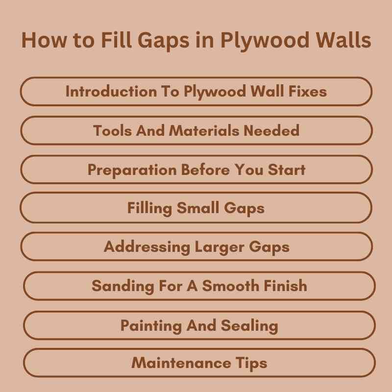 How to Fill Gaps in Plywood Walls