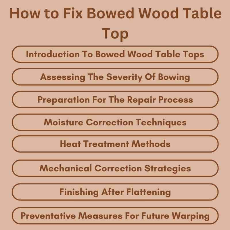 How to Fix Bowed Wood Table Top
