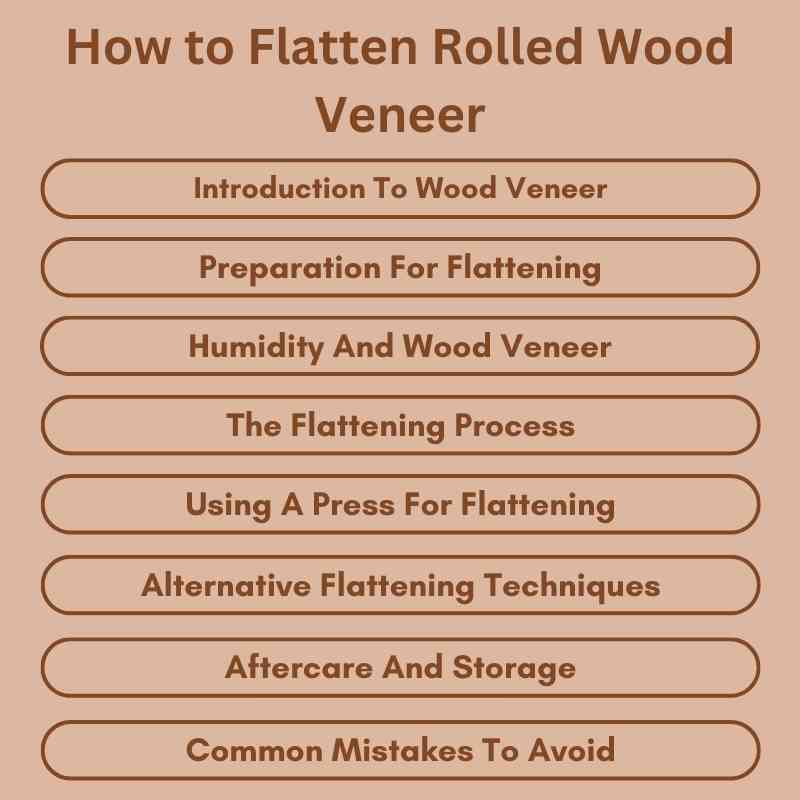 How to Flatten Rolled Wood Veneer