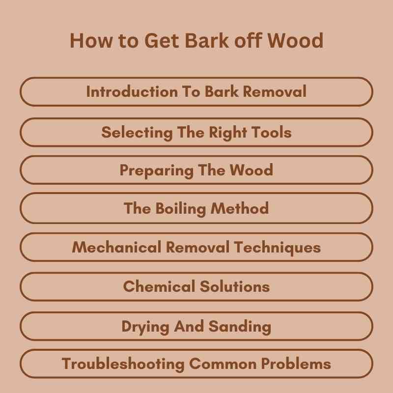 How to Get Bark off Wood