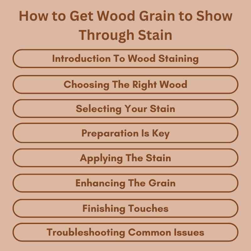 How to Get Wood Grain to Show Through Stain