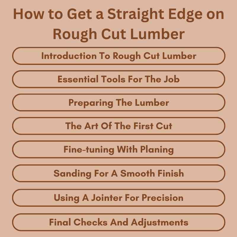 How to Get a Straight Edge on Rough Cut Lumber