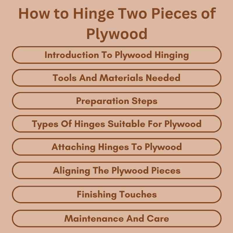 How to Hinge Two Pieces of Plywood