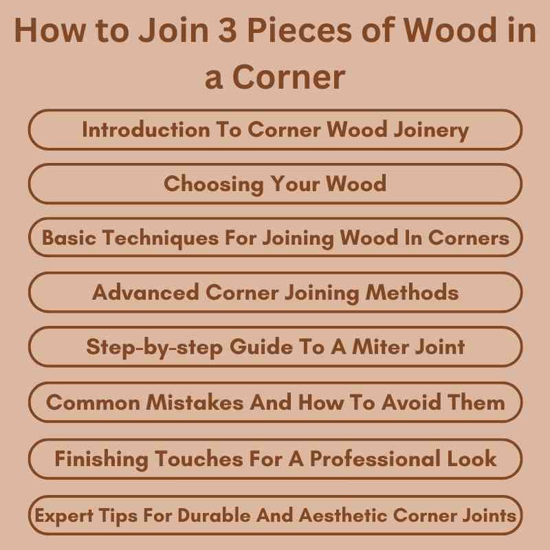 How to Join 3 Pieces of Wood in a Corner