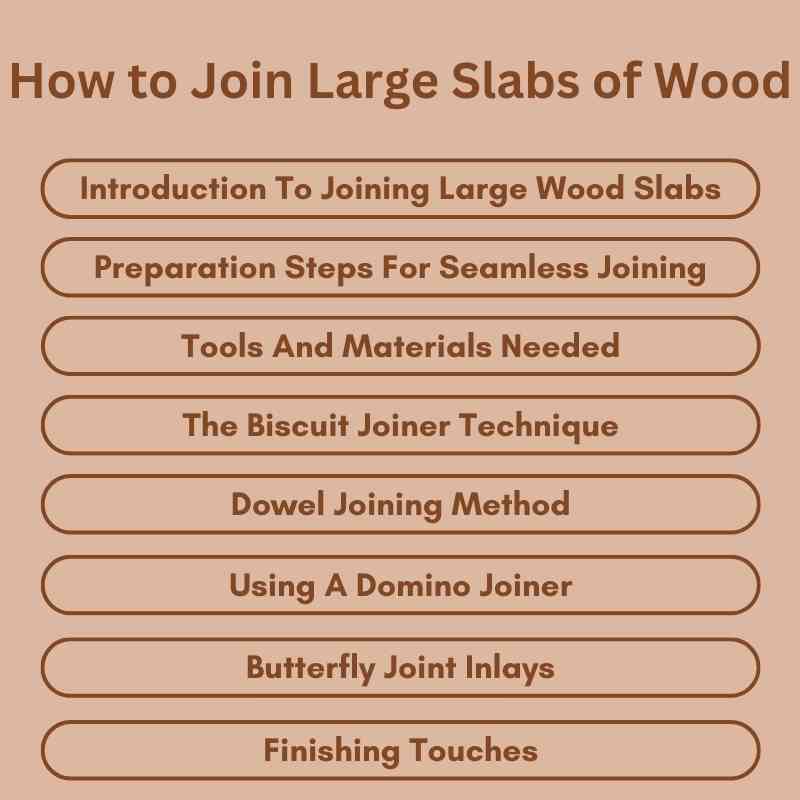 How to Join Large Slabs of Wood