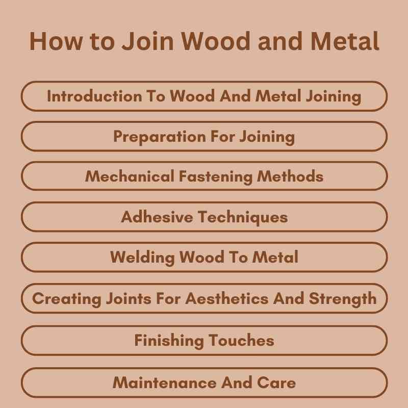 How to Join Wood and Metal