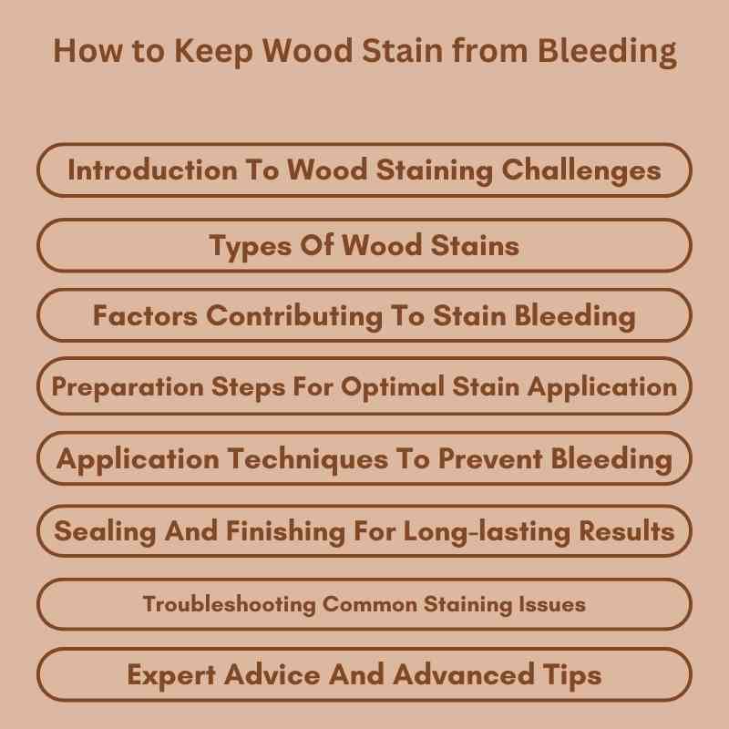 How to Keep Wood Stain from Bleeding