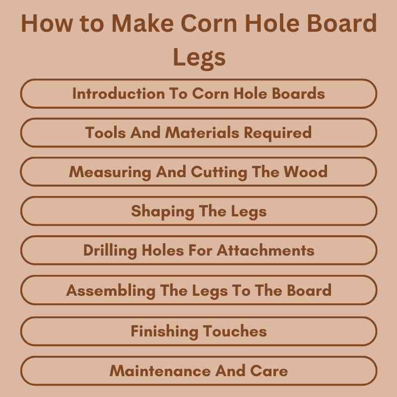 How to Make Corn Hole Board Legs