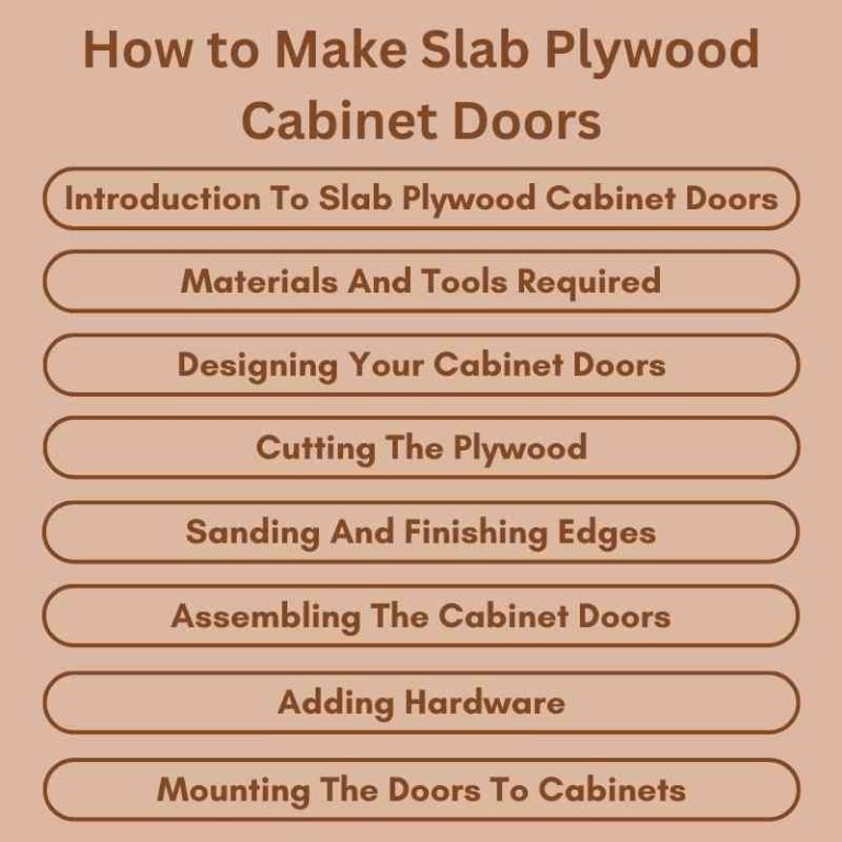 How to Make Slab Plywood Cabinet Doors: A DIY Guide
