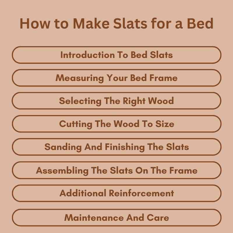 How to Make Slats for a Bed