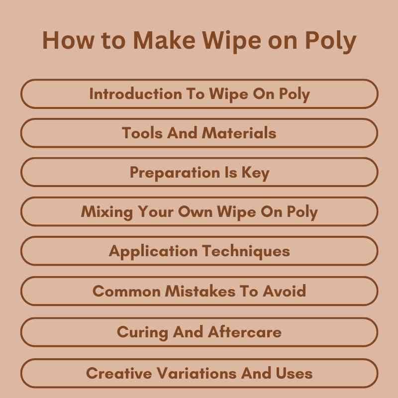 How to Make Wipe on Poly