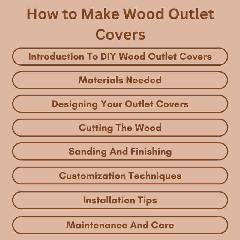 How to Make Wood Outlet Covers