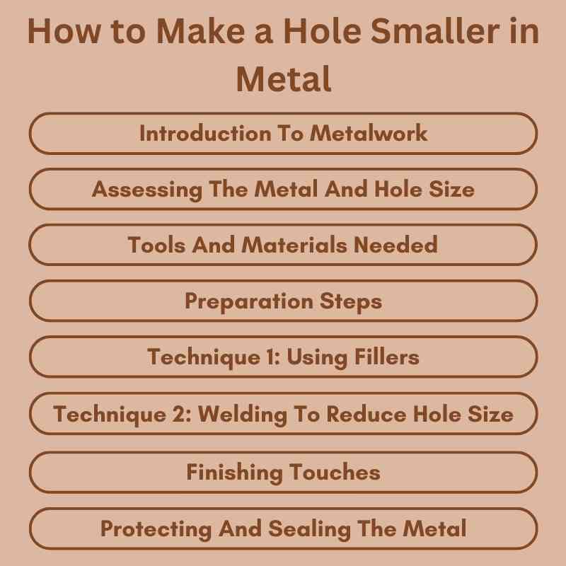 How to Make a Hole Smaller in Metal