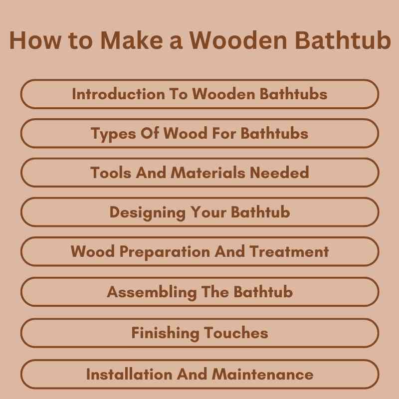 How to Make a Wooden Bathtub