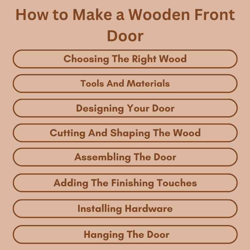 How to Make a Wooden Front Door