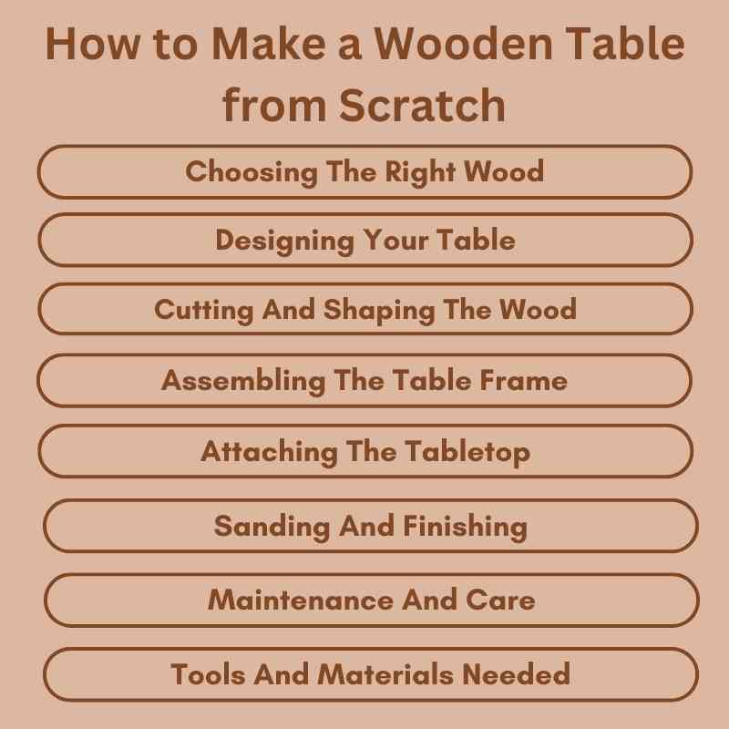 How to Make a Wooden Table from Scratch
