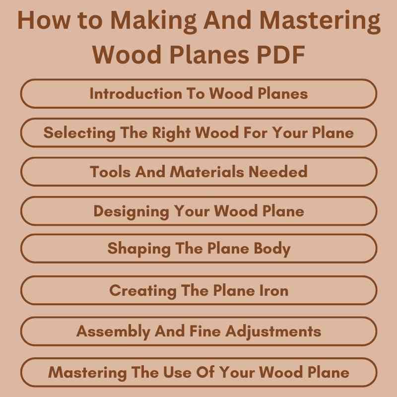 How to Making And Mastering Wood Planes PDF