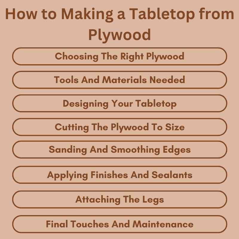 How to Making a Tabletop from Plywood