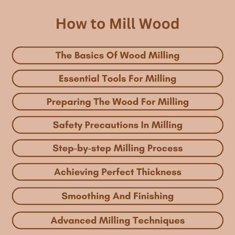 How to Mill Wood