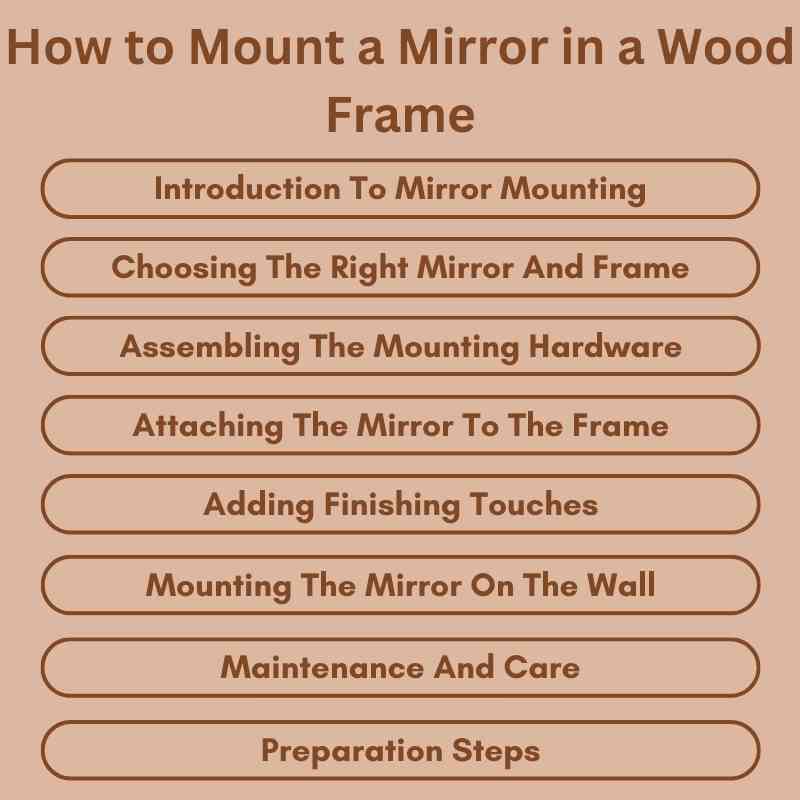 How to Mount a Mirror in a Wood Frame DIY Mastery Woodworking Advisor