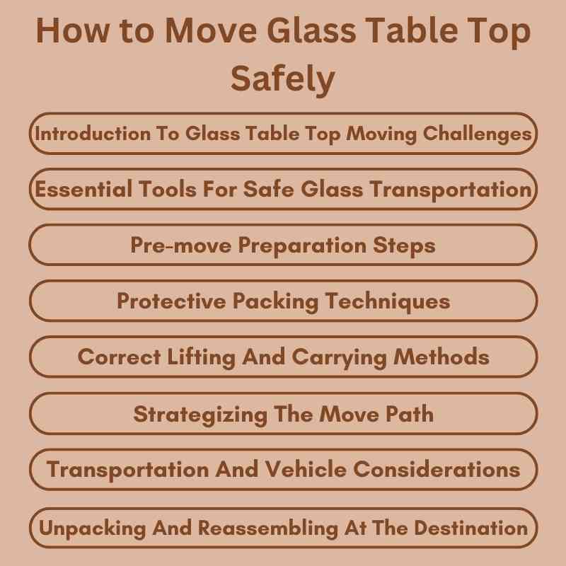 How to Move Glass Table Top Safely