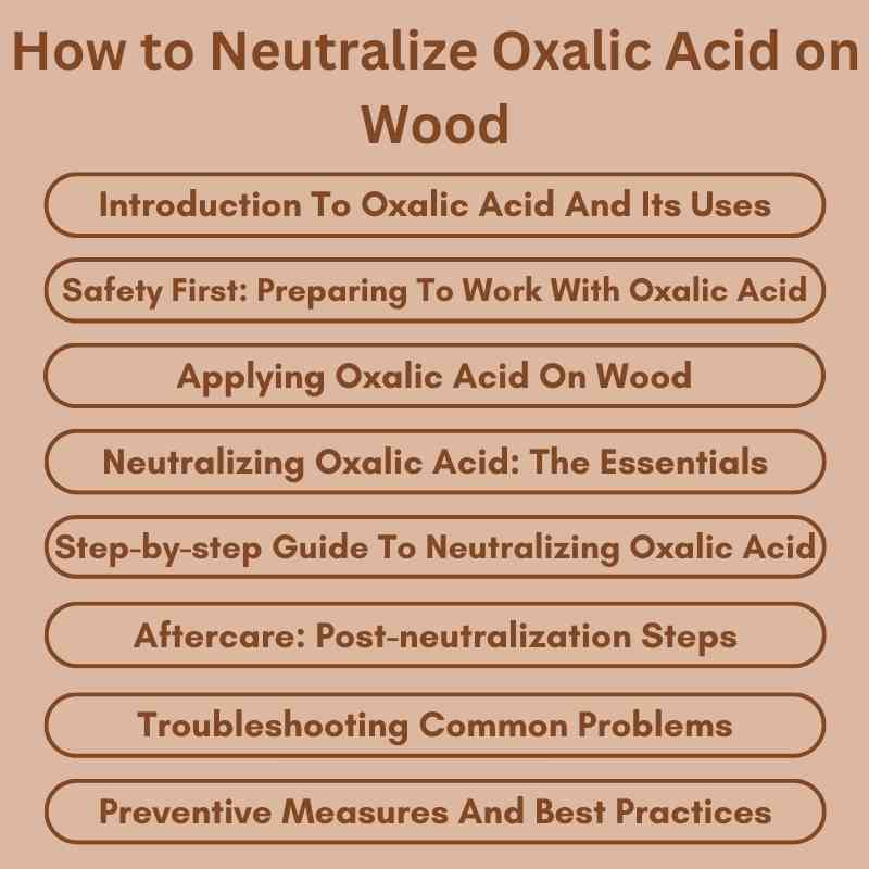 How to Neutralize Oxalic Acid on Wood