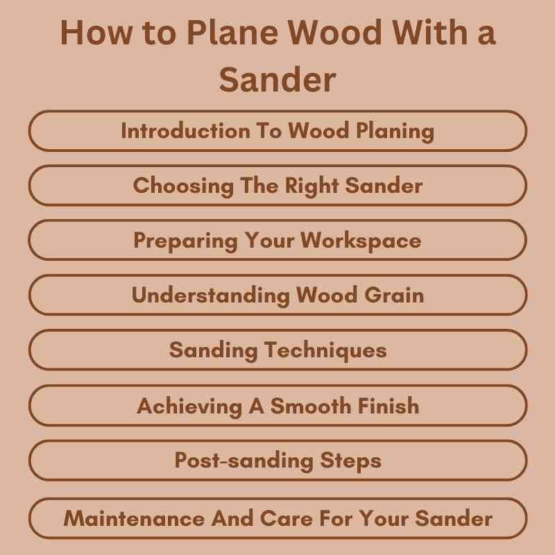 How to Plane Wood With a Sander