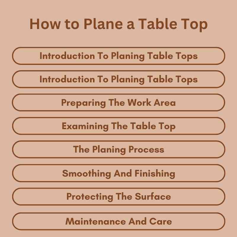 How to Plane a Table Top
