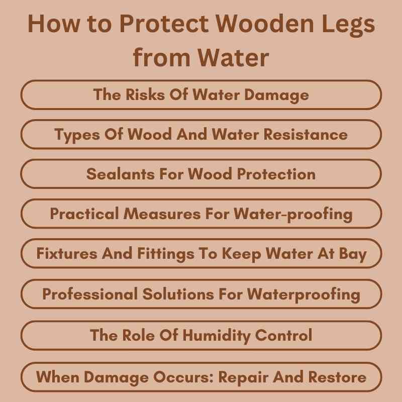How to Protect Wooden Legs from Water