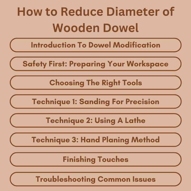 How to Reduce Diameter of Wooden Dowel