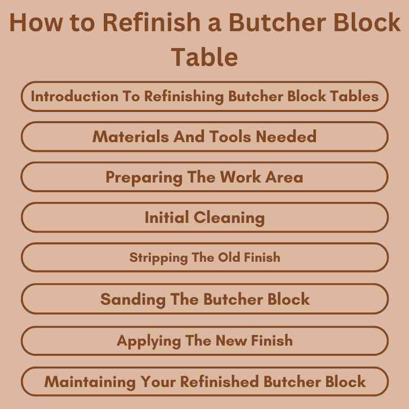 How to Refinish a Butcher Block Table A StepbyStep Guide