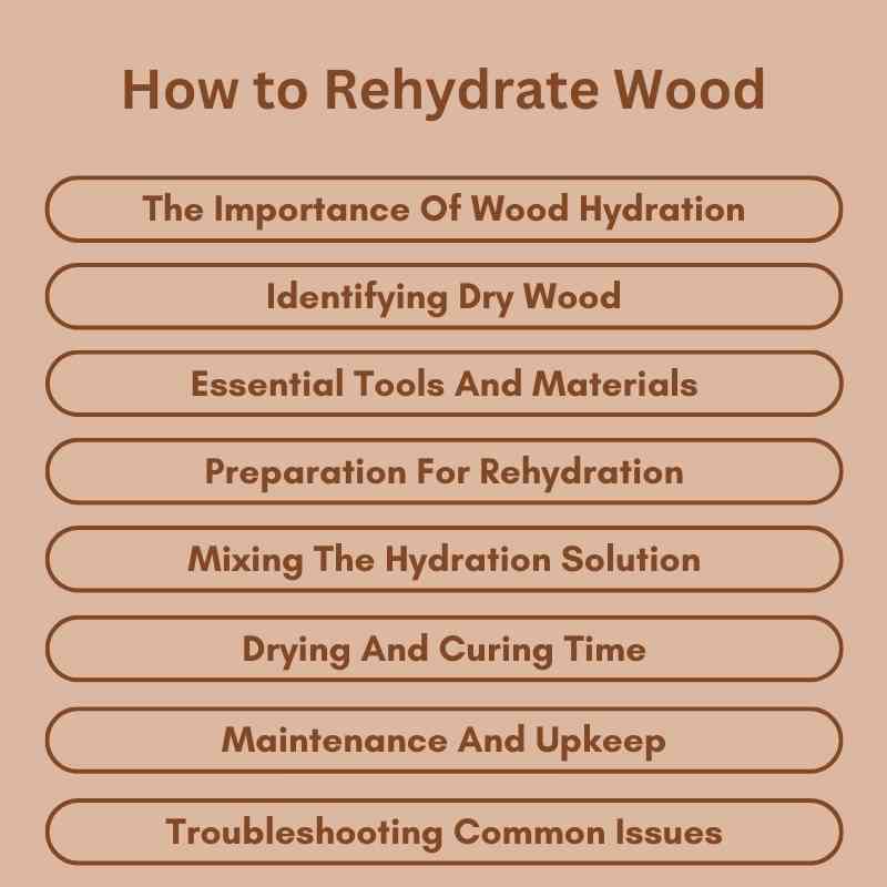 How to Rehydrate Wood