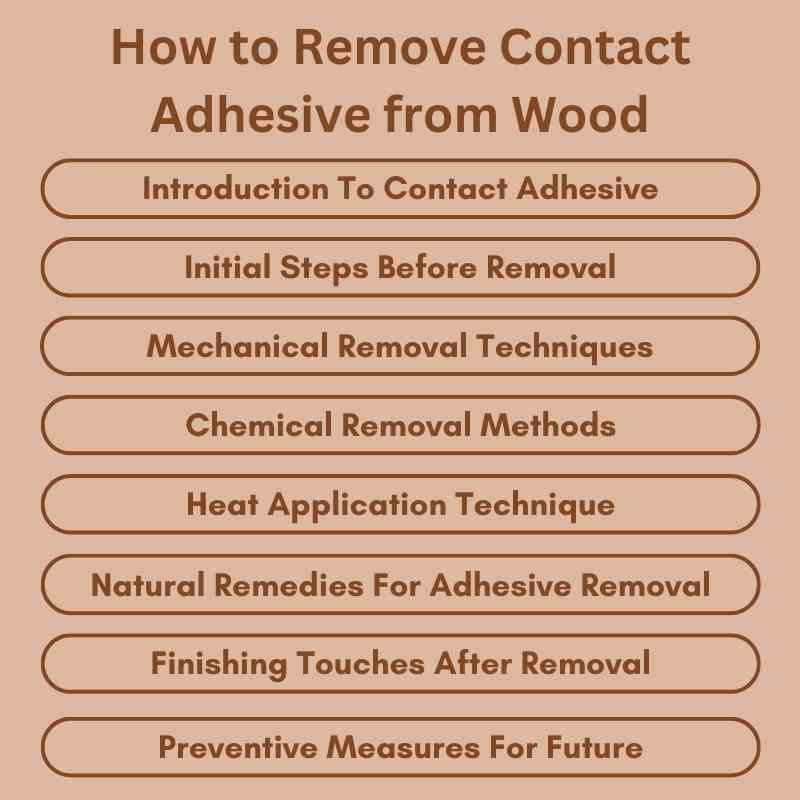 How to Remove Contact Adhesive from Wood