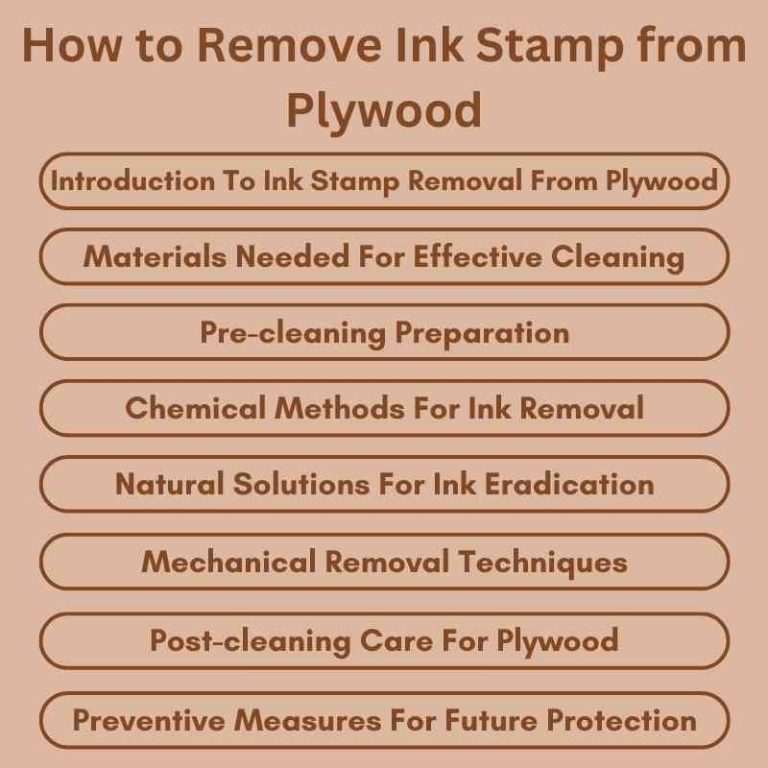 How to Remove Ink Stamp from Plywood Easy CleanUp Tips Woodworking