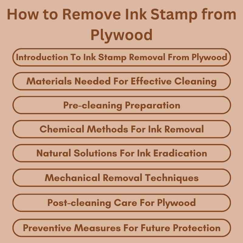 How to Remove Ink Stamp from Plywood