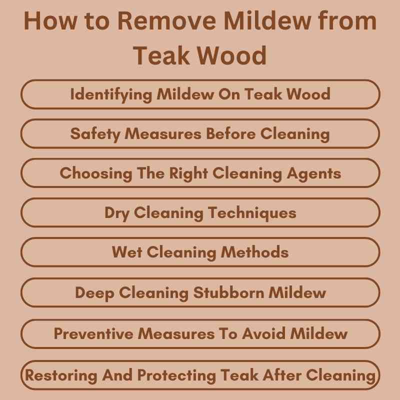 How to Remove Mildew from Teak Wood