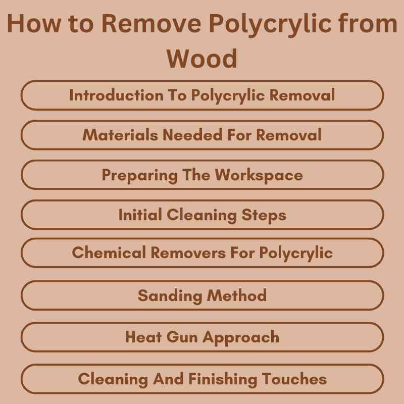 How to Remove Polycrylic from Wood