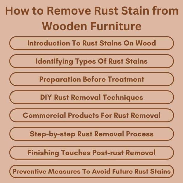How to Remove Rust Stain from Wooden Furniture Quick Tips