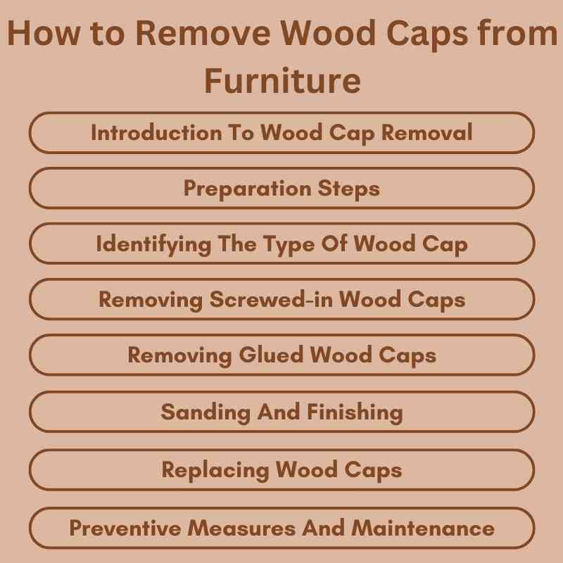How to Remove Wood Caps from Furniture