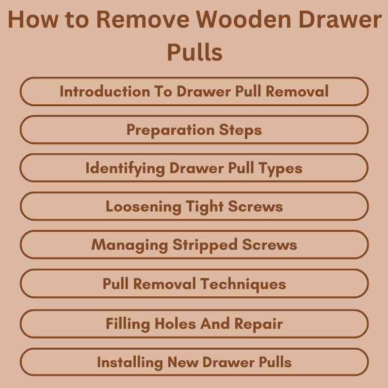 How to Remove Wooden Drawer Pulls