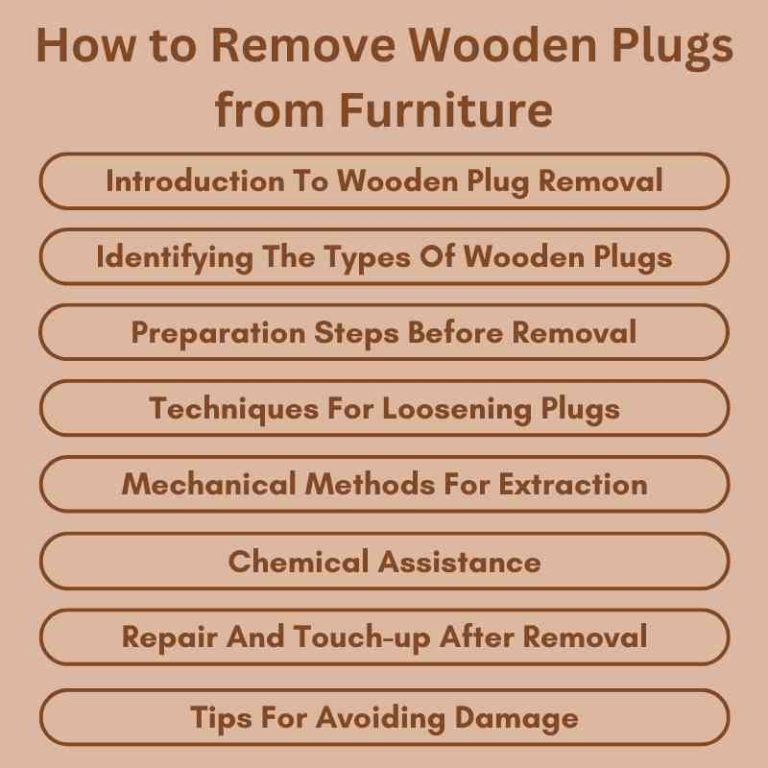 How to Remove Wooden Plugs from Furniture: Quick Guide