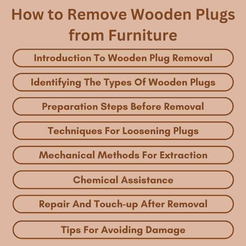 How to Remove Wooden Plugs from Furniture